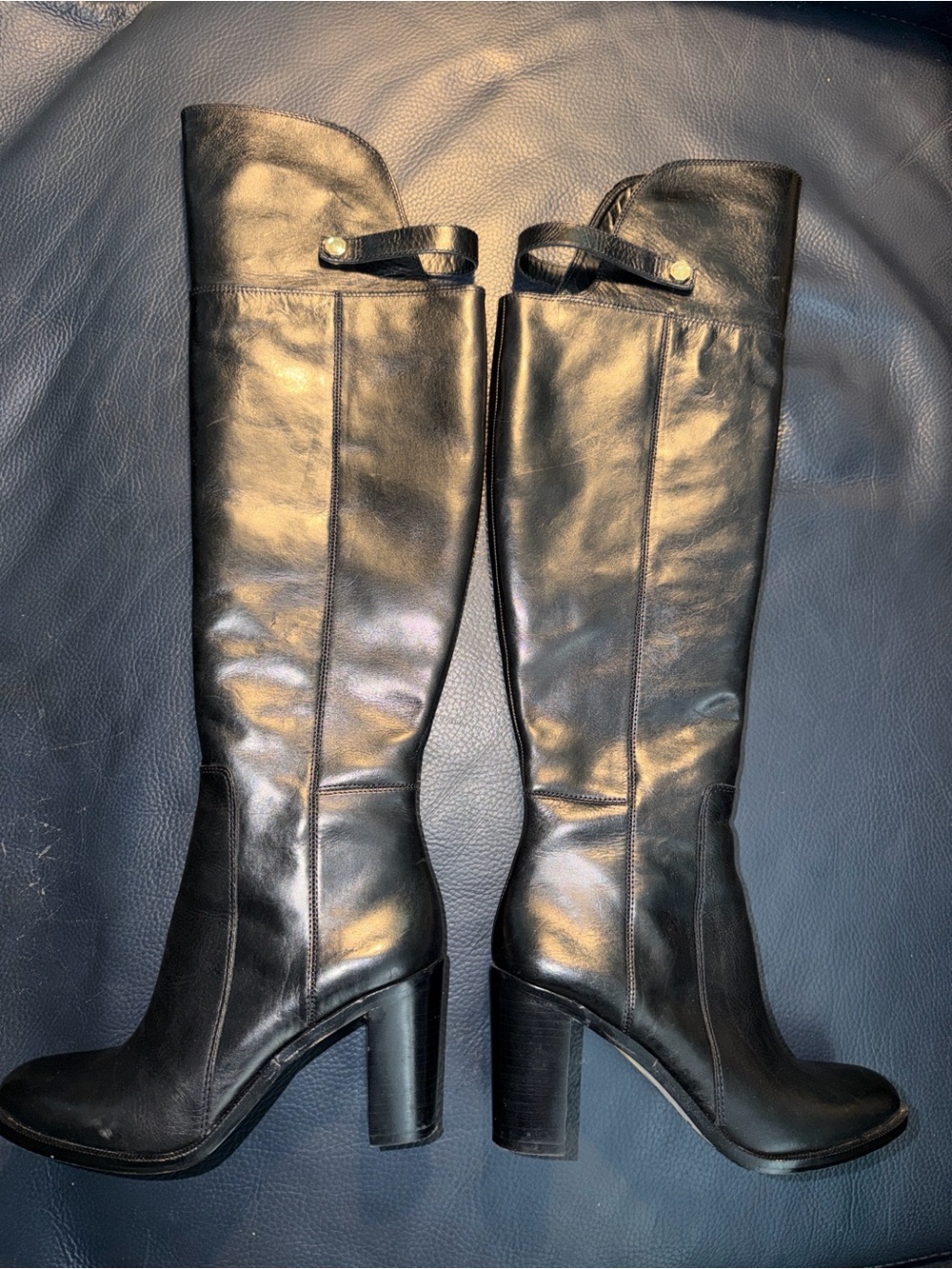 Louise et Cie Navaria Black Leather Black Over The Knee Boots size 6 36 Riding - Picture 7 of 14